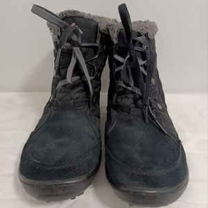 Columbia Omni-Tech waterproof shorty suede leather black  women's size 9 lace-up